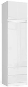 Skriňa s nadstavcom S 60 cm 2D 2SZ CLP biela / biela, lesk