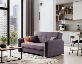 Rozkladacia 2-miestna pohovka LAINE, svetlofialová