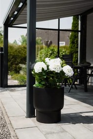 Kvetináč LIVELLO, sklolaminát, výška 50 cm, čierny