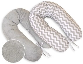 Bobono Relaxačný vankúšik- obojstranný-Simple chevron grey