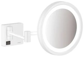 Hansgrohe AddStoris kozmetické zrkadielko sklopné vo farbe matná biela 41 790 700