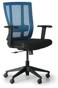 Kancelárska stolička MET, čierna / modrá