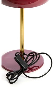 Vínová stolová lampa s kovovým tienidlom (výška 40 cm) Surin – Light &amp; Living