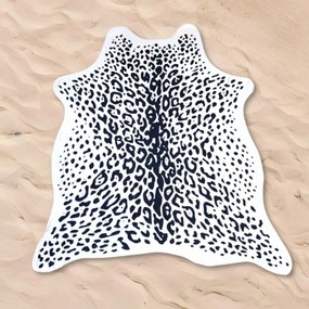 Osuška LEOPARD, čiernobiela 146 x 150 cm, 100% polyester