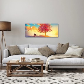 Obraz stromu na kopci (120x50 cm)