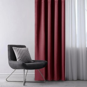 AmeliaHome Záves Blackout Oxford Pleat vínová, 140 x 245 cm