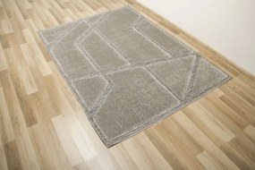 Koberec Shaggy Lula Soft IM89A geometrický / trojuholníky, sivý