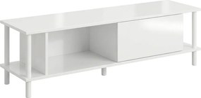 AKCIA TV stolík PARIS 150 cm, biela II. akosť