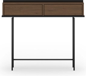 Elegantná toaletka Zenar 100 cm so zásuvkami - orech / čierna