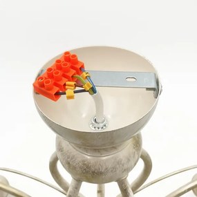 Brilagi - LED prisadený luster ANTICO 5xE27/60W/230V 3000K biela patina