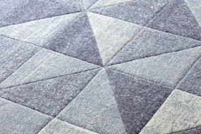 Koberec FEEL 5672/17944 Trojuholníky béžová/fialová Veľkosť: 80x150 cm