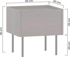 Nočná skrinka Dunari so zásuvkou 45 cm - dub dunin