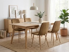 Hnedá zamatová stolička TURIN