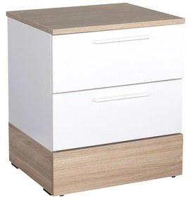 Nočný stolík Sivadu 5 (dub + biela). Vlastná spoľahlivá doprava až k Vám domov. 1094436