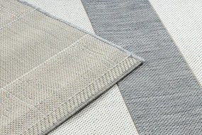 Koberec Floorlux sizal flat 48644/637- Pásy sivo biely