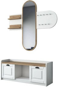 Predsieňová zostava Ema White and Walnut