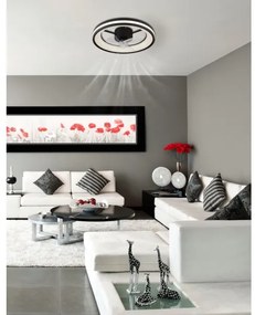 Globo 03651 - LED Stropné svietidlo s ventilátorom GATIAN LED/30W/230V čierna + DO