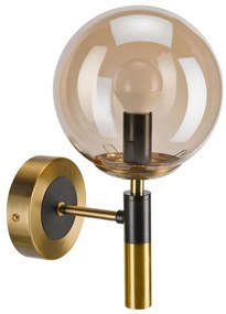 Nástenné svietidlo ROLLO 1xE14/5W/230V zlatá/dymová béžová
