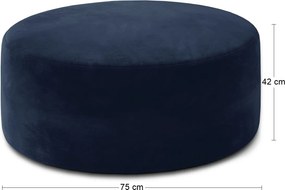 Okrúhla taburetka Binero - tmavomodrá