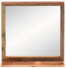 furniture-nabytek.cz - Masívne kúpeľňové zrkadlo Kalkata z recyklovaného dreva, lakované, viacfarebné – 70×70 cm