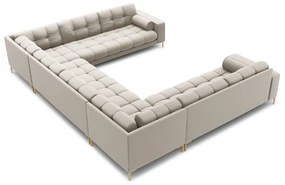 Béžová rohová pohovka do "U" Bali – Cosmopolitan Design