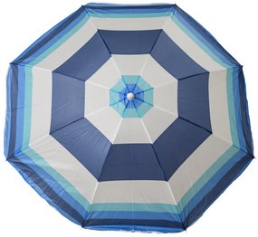 Slnečník BLUE STRIPES 180 cm, modrý