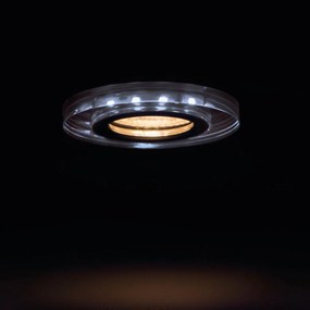KANLUX Vstavané svetlo s LED pásikom VOLION, 1xGU10, 20W, 9cm, okrúhle, žlté podsvietenie