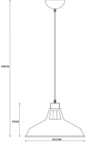 Lucide 43401/31/30 - Závesné svietidlo BRASSY-BIS 1xE27/60W/230V čierna