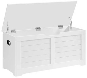 Vasagle Truhlica na sedenie  TANJA, 100x40x46cm, biela