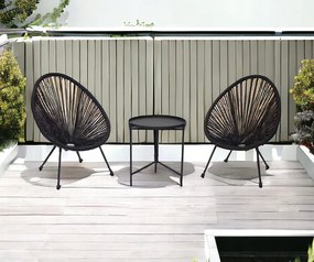 Detské záhradné kresielko z technoratanu Mini Kids sivá