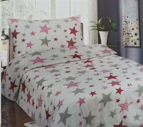 ECOMATRACE Bavlnené posteľné obliečky Pink stars