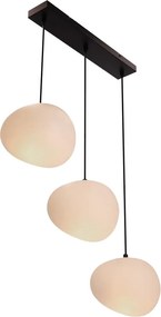 Čierno-biele závesné svietidlo Stones – Candellux Lighting