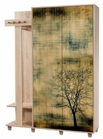 Vešiak so skriňou Garmanto Tree Sonoma Oak Double