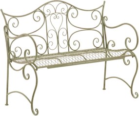 Rustikálna kovová lavička Tar - Zelená antik