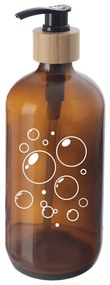 Orion Sklenený dávkovač mydla, hnedá, 0,5 l