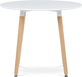 Jedálenský stôl DT-306 biely / naturálny