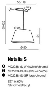 Škandinávsky luster Natalia S