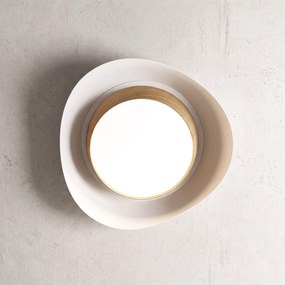Toolight Toolight, APP1930-C, LED stropné svietidlo organického tvaru, 37 × 37,5 cm, 20 W, 4000 K, biela / dekor dreva, OSW-63003