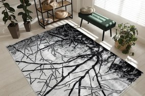 Koberec EMERALD exkluzívny 3820 glamour, styl drevo strieborný