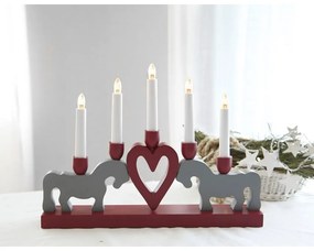 Červená vianočná svetelná dekorácia Leksand – Star Trading