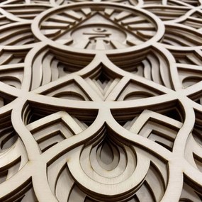 Vyrezávaná drevená 3D mandala na stenu | SENTOP PR0460