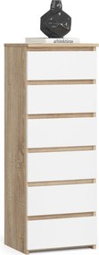 Komoda CL6 40 cm dub sonoma/bílá