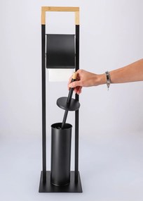 Dekorstudio Stojan na toaletný papier s toaletnou kefou - čierny