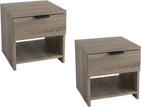 Nočné stolíky HAVANA (2 ks), dub hľuzovka