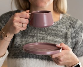 Porcelánová šálka s podšálkou Luna Pink 200 ml