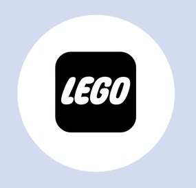 Štítok, nálepka do detskej izby, čierna na bielom podklade - Lego, Duplo