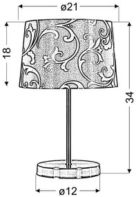 Candellux AROSA Stolná lampa 1X40W E14 Blue 41-55873