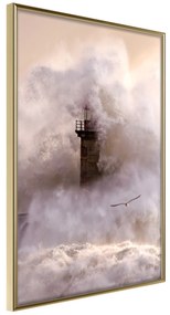 Artgeist Plagát - Storm [Poster] Veľkosť: 30x45, Verzia: Zlatý rám s passe-partout