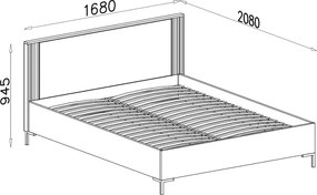 Posteľ s úložným priestorom Almo 160x200 cm, dub estana/antracit