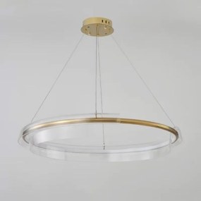 Toolight Toolight, LED závesné svietidlo 58cm s diaľkovým ovládaním APP1672-CP, zlatá matná, OSW-06137